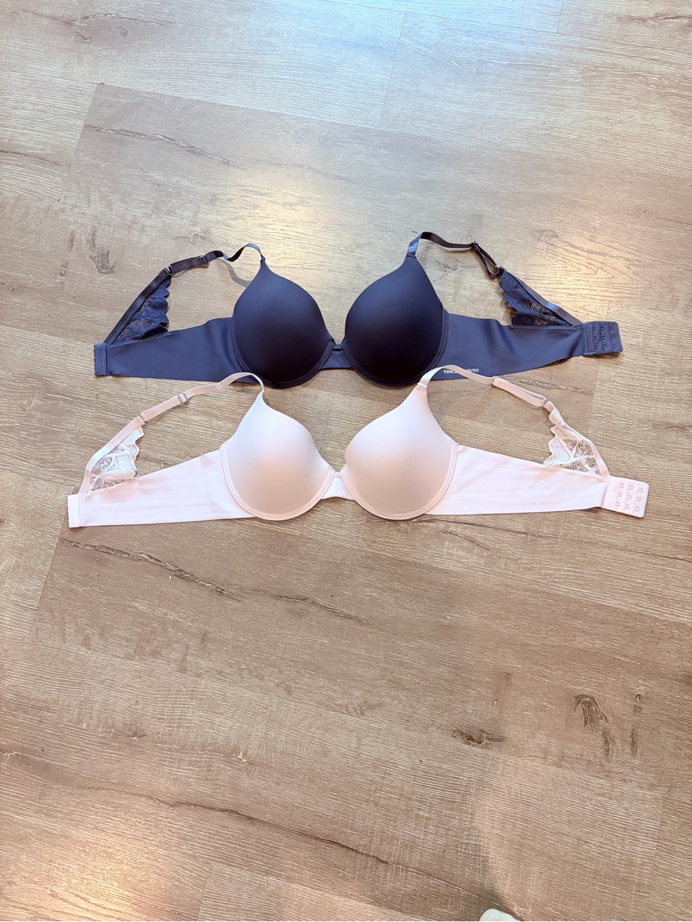 Vince Camuto underwire T-shirt bras, smooth molded contour cups 38C